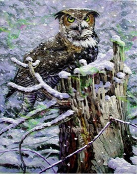  256 Winter Wire Owl 